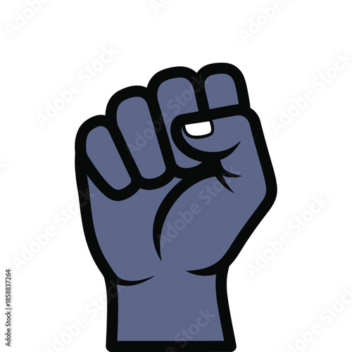 Clenched Fist Symbol of Power Resistance and Protest Vector