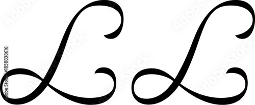 modern ll letter logo design