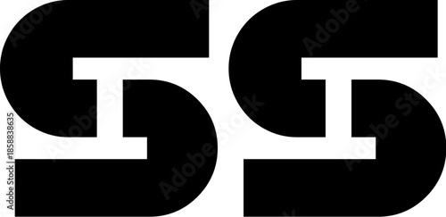 modern ss letter logo design