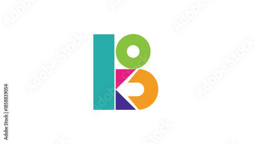 Free Download Colorful logo design with geometric shapes and bright color palette. - GFXLoad