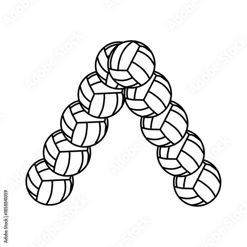 Caret symbol illustration formed from twisted volleyball rope style, suitable for text editing icons, UI controls, coding visuals, and conceptual interface design