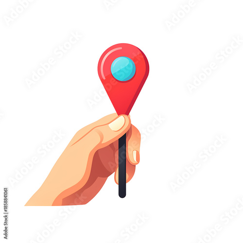 Hold Map Pointer Location Marker Image