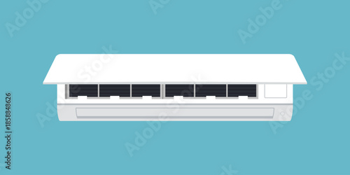 Split AC indoor unit with open panel