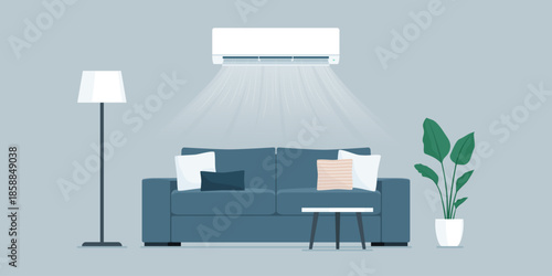 Air conditioning system in the living room