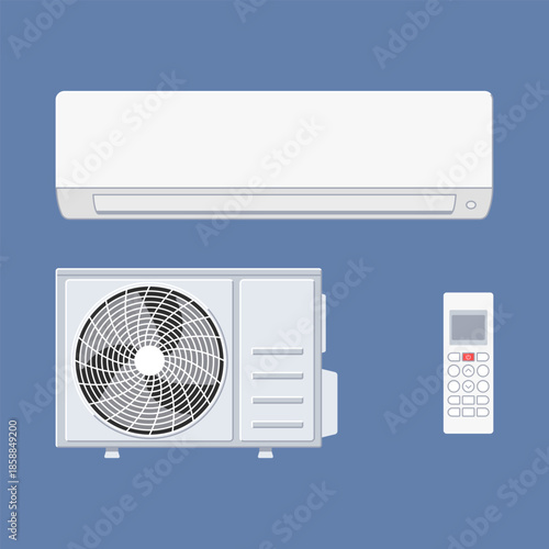 AC split system for your home: indoor and outdoor unit