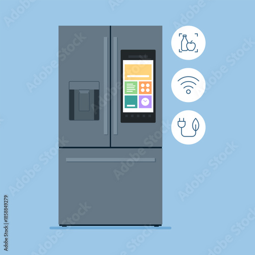 Smart refrigerator with touch screen