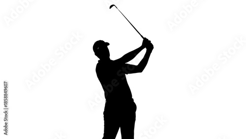 Golf swing silhouette