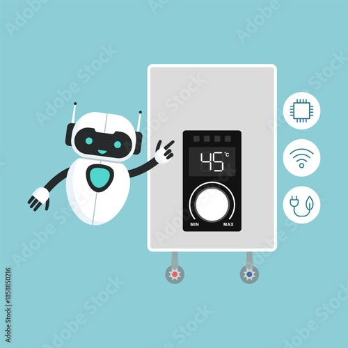 AI robot and electric water heater