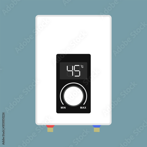 Tankless wall mounted electric water heater