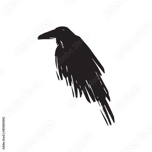Raven Silhouette Vector
