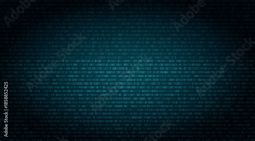 Technology Binary code Background. Digital binary data and Secure Data Concept , computer cyberspace and internet communication coding in blue color
