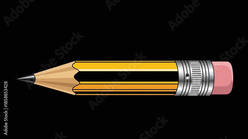 pensil in vector form with blackground 