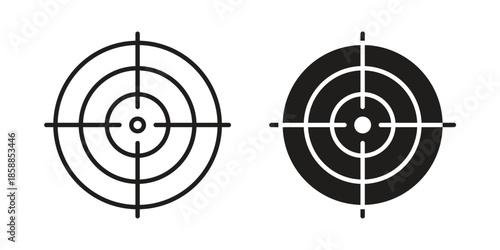 Aim icons set in multiple style collection