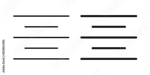 Align center icons set in multiple style collection