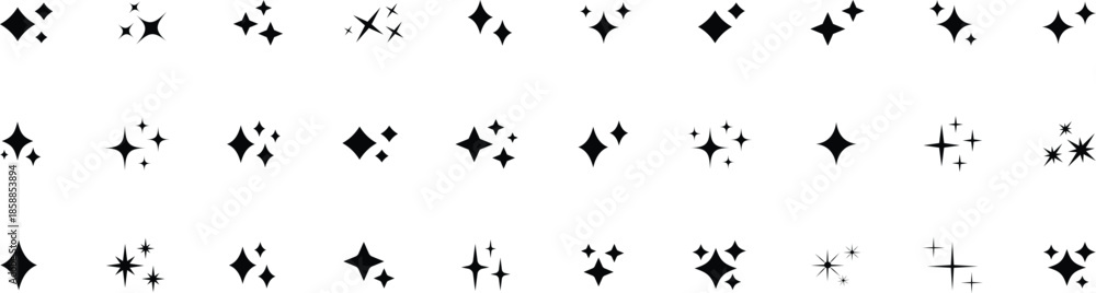 Fototapeta premium sparkle icon. Vector blink star for logo, sparkle clipart
