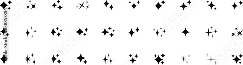  sparkle icon. Vector blink star for logo, sparkle clipart