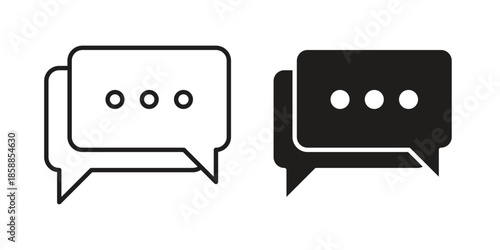 Chat icons set in multiple style collection