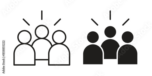 Community icons set in multiple style collection