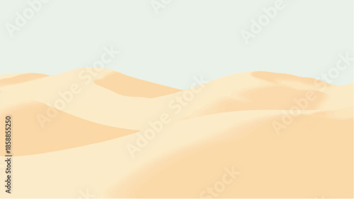 Desert landscape. Illustration of a desert landscape. Desert dunes. Vector illustration.