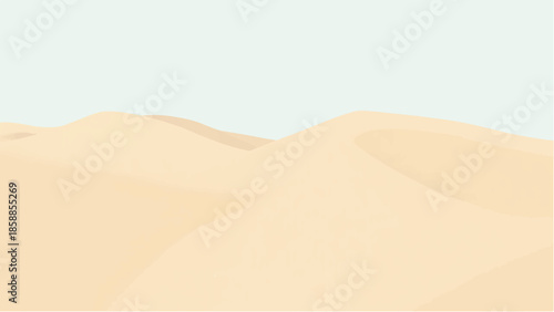 Desert landscape. Illustration of a desert landscape. Desert dunes. Vector illustration.