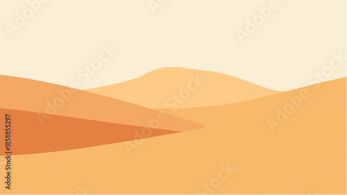 Desert landscape. Illustration of a desert landscape. Desert dunes. Vector illustration.