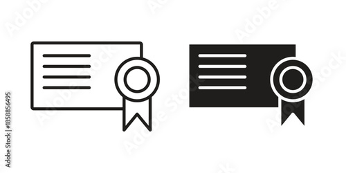 Diploma icons set in multiple style collection