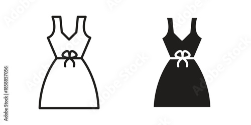 Dress icons set in multiple style collection