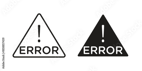 Error icons set in multiple style collection