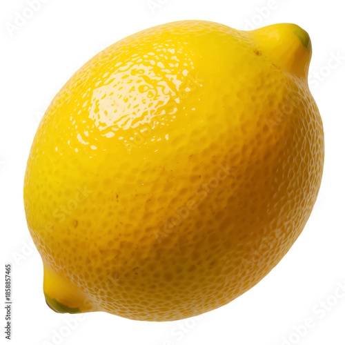 Lemon Sitting on a White Surface in a Simple and Clear Layout