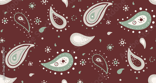 Eco classical with calligraphic wrapping. Festival paisley to textile rectangle. Boteh asian on colors texture.