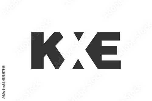 KXE logo design. Initial letter K X E bold font style for tech startups, consulting, corporate branding. Creative company name, headlines typography identity, trendy logotype.