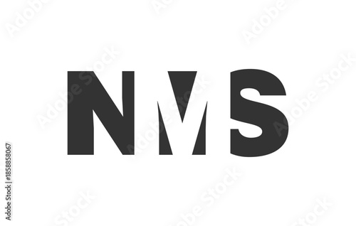 NMS logo design. Initial letter N M S bold font style for tech startups, consulting, corporate branding. Creative company name, headlines typography identity, trendy logotype.