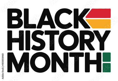 Black History Month Celebration with Red, Yellow, and Green Colors