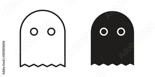 Ghost icons set in multiple style collection