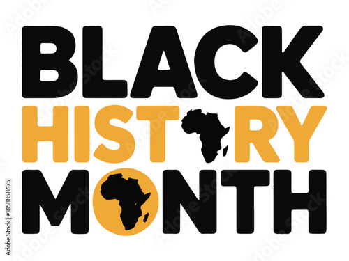 Black History Month Celebration with Africa Map