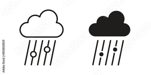 Hail icons set in multiple style collection