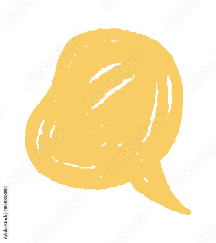 Empty scribble crayon speech bubble