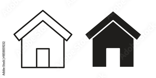 House icons set in multiple style collection