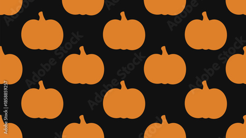 Vibrant orange pumpkins on black background for Halloween decor
