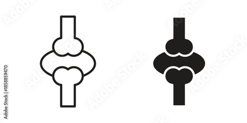 Joint icons set in multiple style collection