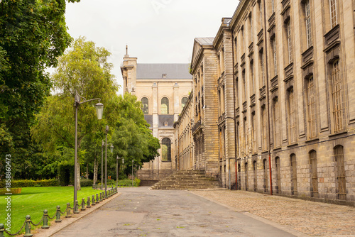 Billede på lærred Arras Art Museum building in a former Benedictine Abbey, Arras, France