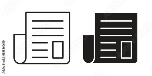 News icons set in multiple style collection