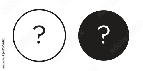 Question icons set in multiple style collection