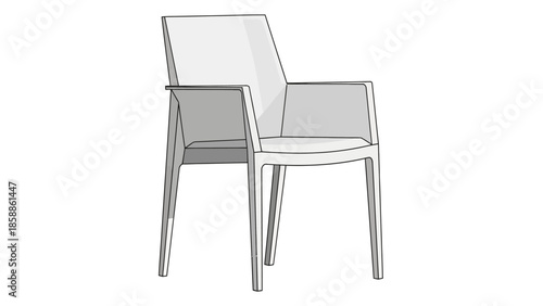 chair in vector form with white background
