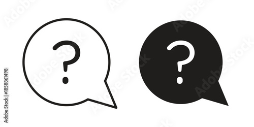 Question icons set in multiple style collection