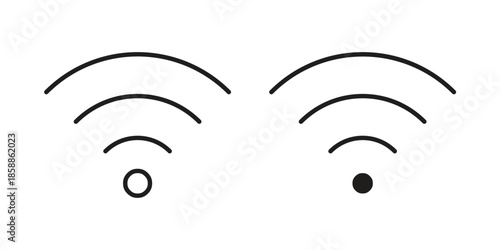 Signals icons set in multiple style collection