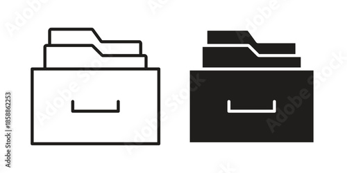 Store files icons set in multiple style collection