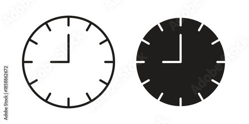 Time icons set in multiple style collection