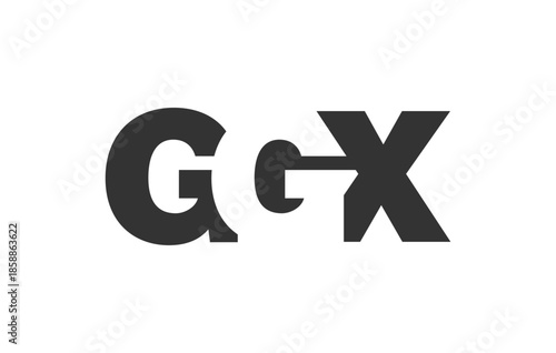 GGX logo design. Initial letter G G X bold font style for tech startups, consulting, corporate branding. Creative company name, headlines typography identity, trendy logotype.