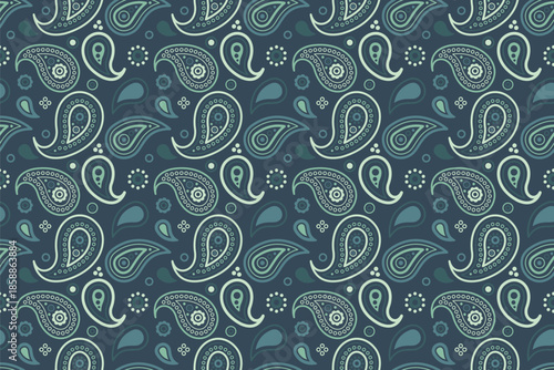 Material carpet of textured native. Paisley indian as asian flowery. Seamless pattern swirling variation seamless.